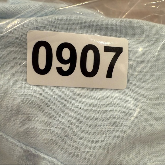 Match Point Linen Tunic Top Blouse Lagenlook Button Down Roll Tab XL - Picture 7 of 7